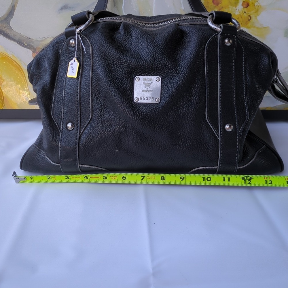 Authentic MCM Black Leather bag - Picture 7 of 16
